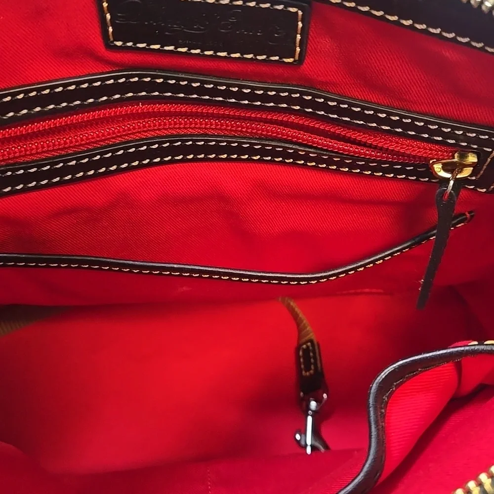 EUC Dooney & Bourke Red Tartan Plaid Dome Satchel - Picture 5 of 16